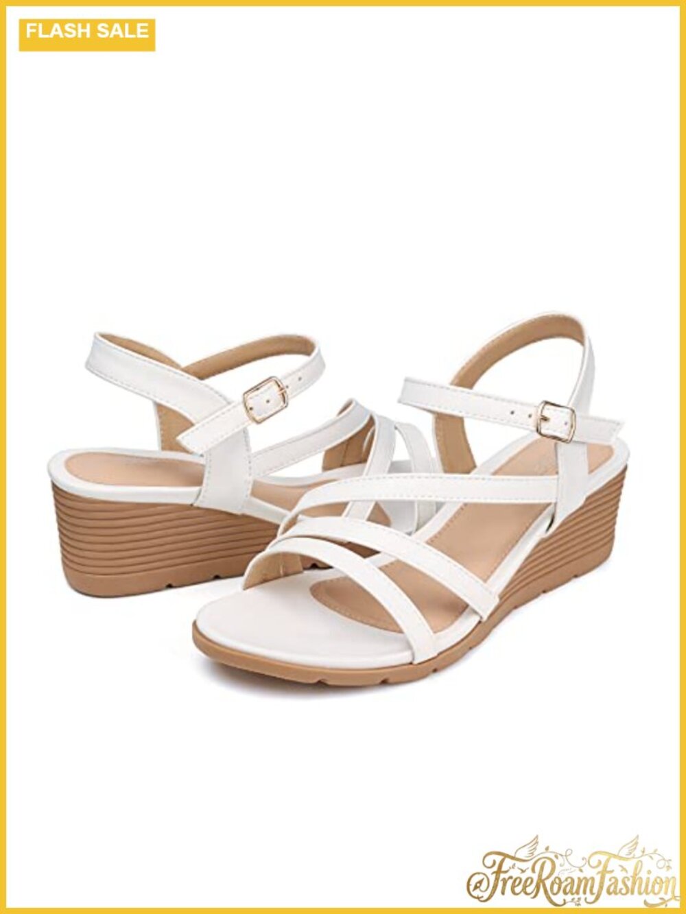 Wedge Sandals for Women Low Heel Dressy Comfortable Ankle Strap Walking Summer